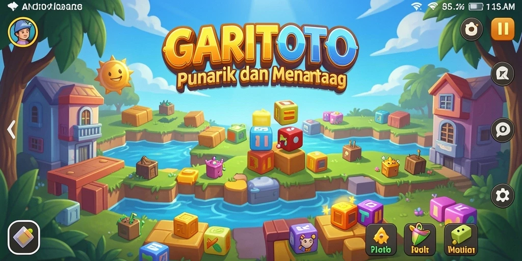 Screenshot GARITOTO menampilkan permainan Puzzle yang seru dan penuh warna.