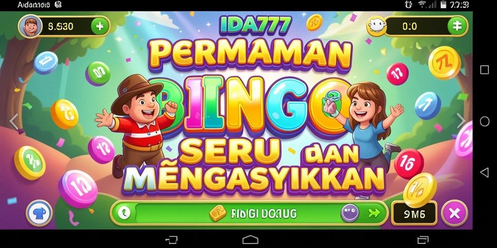 Tampilan gameplay seru dalam aplikasi Bingo IDA777.