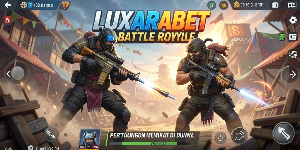 Tampilan gameplay LUXARABET dengan aksi Battle Royale yang seru.
