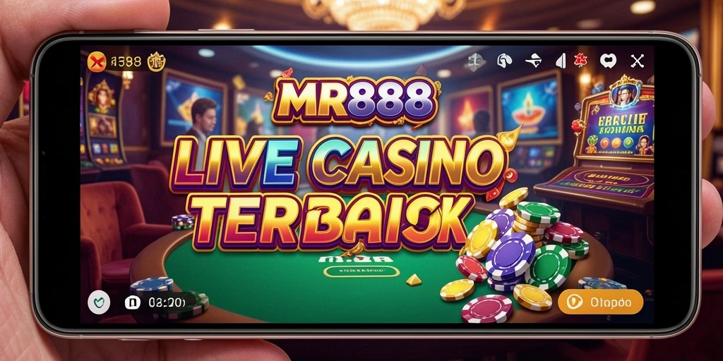 Tangkapan layar MR888 menampilkan dealer langsung dan interaksi seru dalam permainan Live Casino.