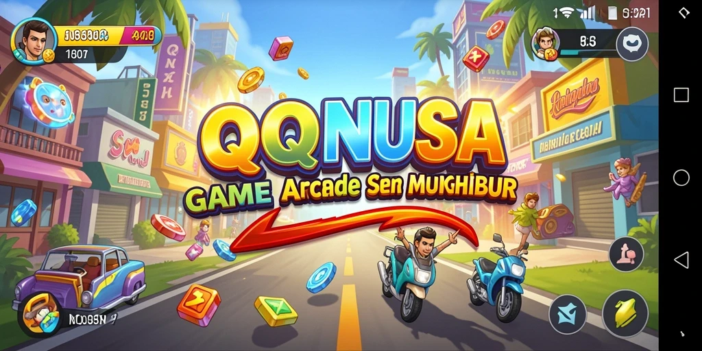 Screenshot menunjukkan aksi seru dan gameplay yang menantang di QQNUSA.