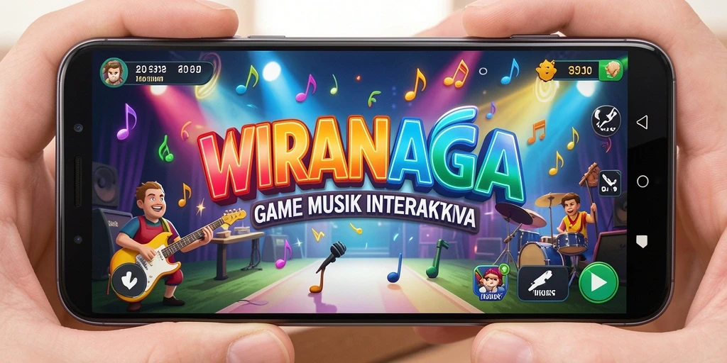 Gameplay WIRANAGA yang menarik dengan interaksi musik yang seru.