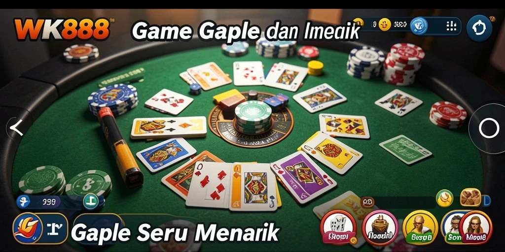 Tampilan permainan Gaple yang menarik di WK888.
